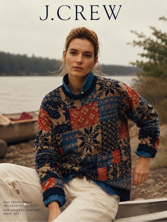 J. Crew Other - 90s J.Crew Vintage Patchwork Fair Isle 100% Wool Sweater | Size M